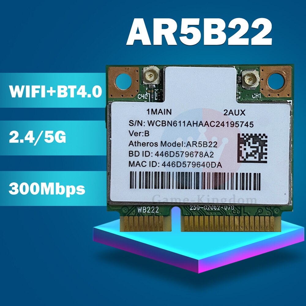 Atheros AzureWave-AR9462 AR5B22 WB222  ̴ PCI..